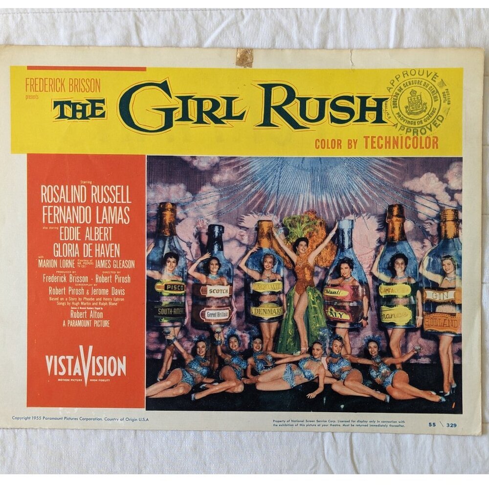 1955 The Girl Rush Lobby card 11x14", original Paramount Vista Vision